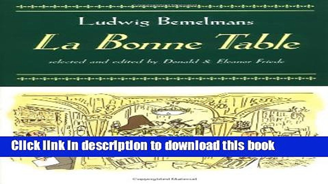 Ebook La Bonne Table Full Online