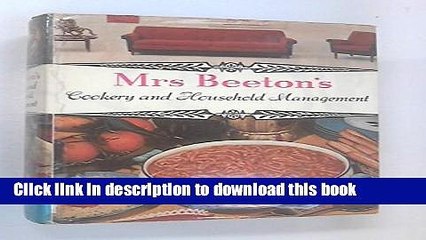 Ebook Mrs. Beeton s Cookery   Household Management Full Online