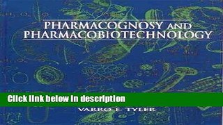Books Pharmacognosy and Pharmacobiotechnology Free Online