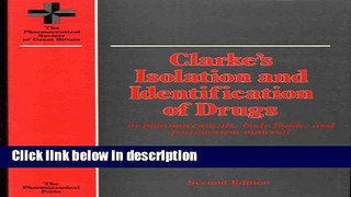 Books Clarke s Isolation and Identification of Drugs Full Online