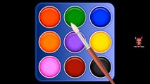 Learning Colours with Color Palette For Kids Children Toddlers, Learn Colors with Paint Brush