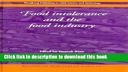 Books Food Intolerance and the Food Industry (Woodhead Publishing Series in Food Science,