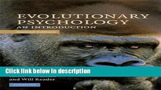 Books Evolutionary Psychology: An Introduction Free Online