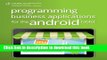 Books Programming Business Applications for the Android Tablet Free Online