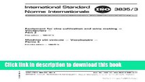 Ebook ISO 3835-3:1980, Equipment for vine cultivation and wine making - Vocabulary - Part 3 Full
