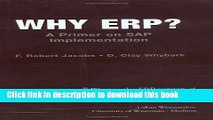 Books Why ERP?  A Primer on SAP Implementation Full Online