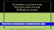 Books Instructors Solutions Manual Free Online