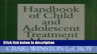 Books Handbook of Child and Adolescent Treatment Manuals - Free Online