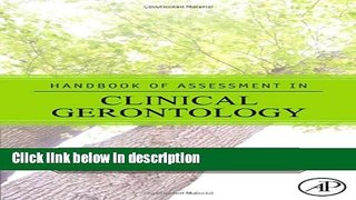 Books Handbook of Assessment in Clinical Gerontology, Second Edition Full Online