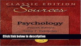 Ebook Classic Edition Sources: Psychology Free Online