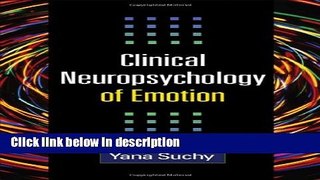 Books Clinical Neuropsychology of Emotion Free Online