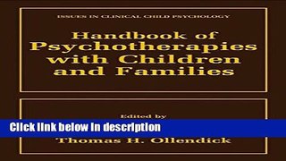 Ebook Handbook of Psychotherapies with Children and Families Free Online