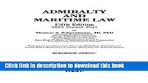 Books Admiralty and Maritime Law, 5th, Hornbook Series, 2013 Pocket Part Full Online