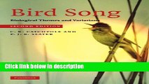 Ebook Bird Song: Biological Themes and Variations Free Online