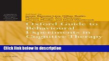 Ebook Oxford Guide to Behavioural Experiments in Cognitive Therapy (Cognitive Behaviour Therapy: