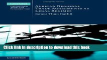 Books African Regional Trade Agreements as Legal Regimes (Cambridge International Trade and