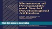 Books Measures of Personality and Social Psychological Attitudes: Measures of Social Psychological