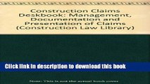 Ebook Construction Claims Deskbook: Management, Documentation, and Presentation of Claims Free