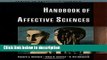 Books Handbook of Affective Sciences (Series in Affective Science) Free Online