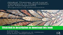 Books Global Themes and Local Variations in Organization and Management: Perspectives on