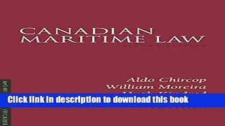 Ebook Canadian Maritime Law 2/E Full Download