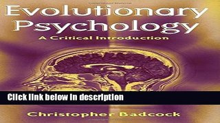 Books Evolutionary Psychology: A Critical Introduction Free Download