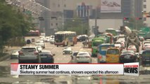 Sweltering heat continues, showers this afternoon