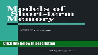 Ebook Models Of Short-Term Memory Free Online