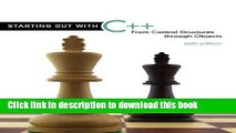 Ebook Starting Out with C  : From Control Structures through Objects (6th Edition) Full Online