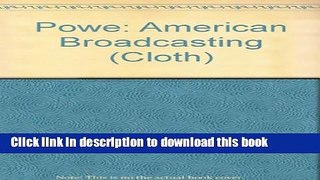 Ebook American Broadcasting Free Online