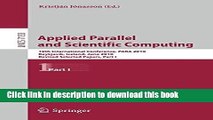 Books Applied Parallel and Scientific Computing: 10th International Conference, PARA 2010,