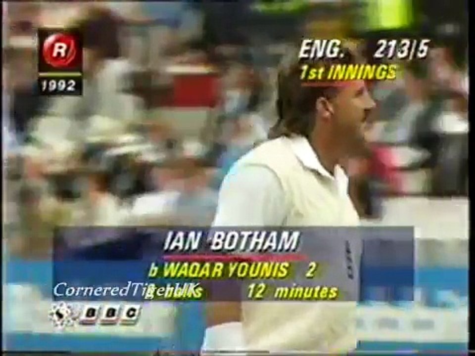 Waqar Younis Ending Ian Botham Career