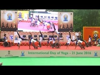 Differently abled people perform mesmerizing yoga dance
