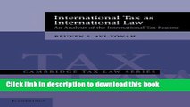 Books International Tax as International Law: An Analysis of the International Tax Regime Free