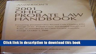 Books Anderson s Ohio Probate Law Handbook Free Download