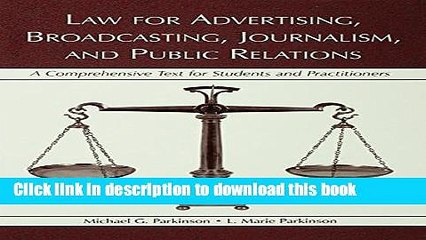 Ebook Law for Advertising, Broadcasting, Journalism, and Public Relations Full Online