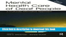 Books Mental Health Care of Deaf People: A Culturally Affirmative Approach Full Online