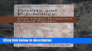 Ebook Poverty and Psychology: From Global Perspective to Local Practice (International and