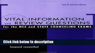 Books Vital Information and Review Questions for the NCE and State Counseling Exams Full Online