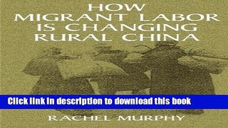 Books How Migrant Labor is Changing Rural China Free Online