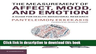 Read The Measurement of Affect, Mood, and Emotion: A Guide for Health-Behavioral Research PDF Online