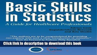 Ebook Basic Skills in Statistics: A Guide for Healthcare Professionals (Class Health) Free Online