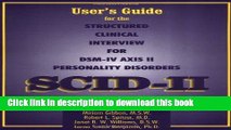 Read Structured Clinical Interview for DSM-IV Axis II Personality Disorders (SCID-II) PDF Online