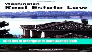 PDF  Washington Real Estate Law  Free Books