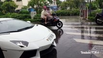 Lamborghini Aventador Sport Mode on rain - Viet Nam Supercars