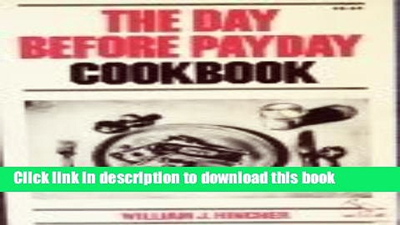 Ebook The Day Before Payday Cookbook Full Online