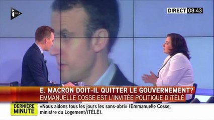 Emmanuelle Cosse gênée quand on lui parle de Macron