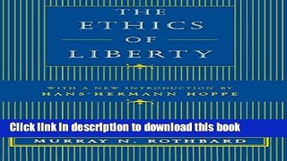 Books The Ethics of Liberty Free Online