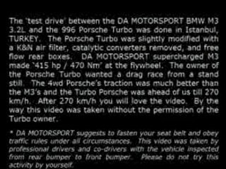 Bmw m3 Vs Porsche Turbo