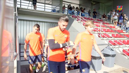 FC Barcelona training session: Ten internationals back for pre-season